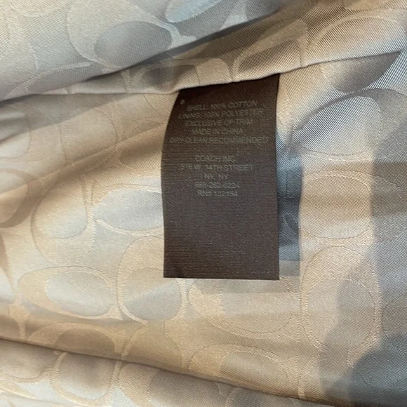 EUC COACH Vintage Black Knee Length Sateen Walking Coat Size S - Picture 5 of 5